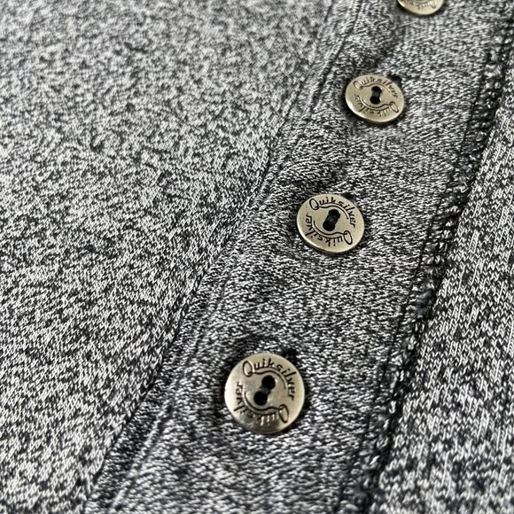 Vintage Quiksilver Henley Surf 1/2 Button Shirt L - Picture 4 of 6